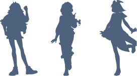 マルミキャラ3人グレー
